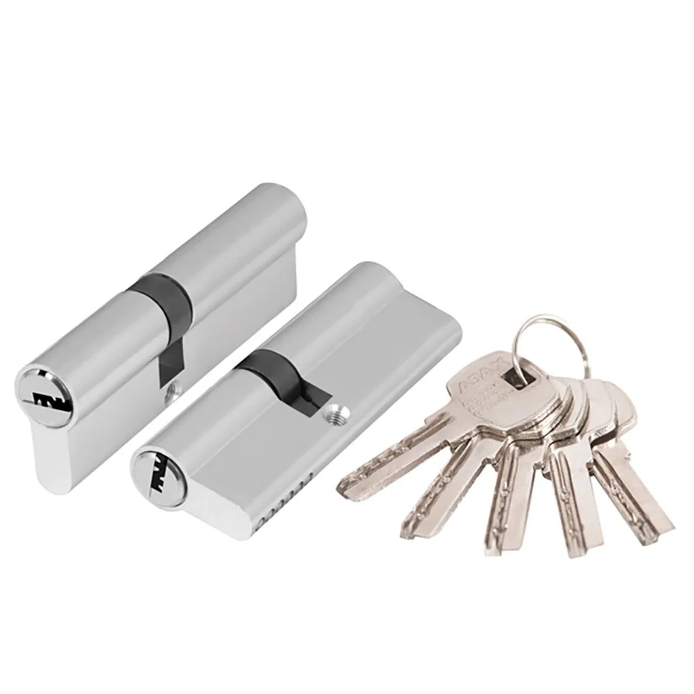 Цилиндровый механизм (AX200/100) AX2000Key100 mm (45+10+45) CP хром 5 кл.