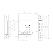 Корпус врезного замка цилиндровый MDV30/C-65.00 CP хром тех.уп., фото 2