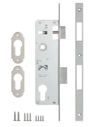 Корпус узкопрофильного замка с защёлкой 153/P (30 mm) w/b (хром), фото 3