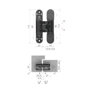 Петля скрытой установки U3D3000.VPG AB бронза TECH, фото 4
