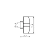 Вертушка на шток цилиндра T.Knob-Z (CB-Z) BL-24 черный, фото 2