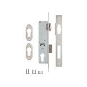 Корпус узкопрофильного замка с роликовой защёлкой 155 (35 mm) w/b (никель), фото 3