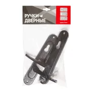 Ручка дверная на планке HP 185 (черный), фото 3
