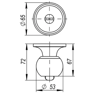 Ручка защелка DK682 AB-BK (6082 AB-B) (фик.) бронза