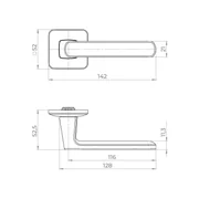 Ручка раздельная K.MD50.COMBO 140mm BL-24 черный, фото 3