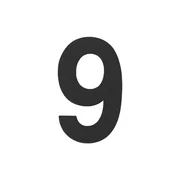 Цифра "9" самоклеящаяся SS304 (50х30) (FUARO) BL черный, фото 1